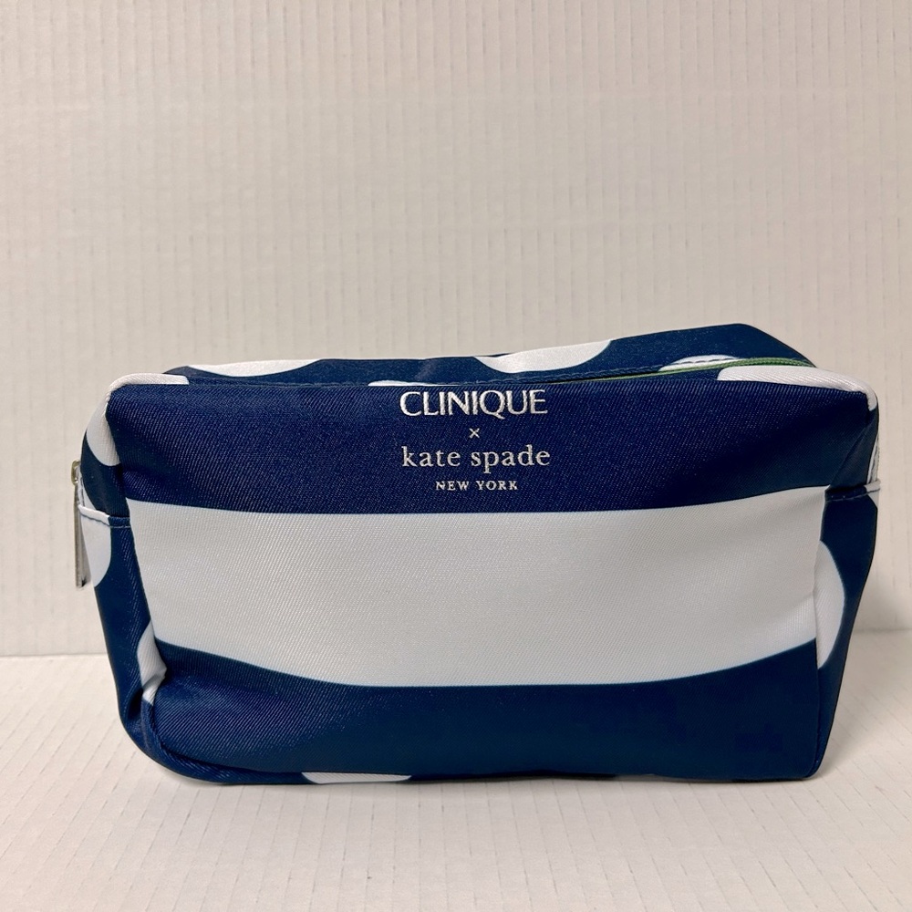 Kate Spade Blue and White Cosmetic Bag NWOT